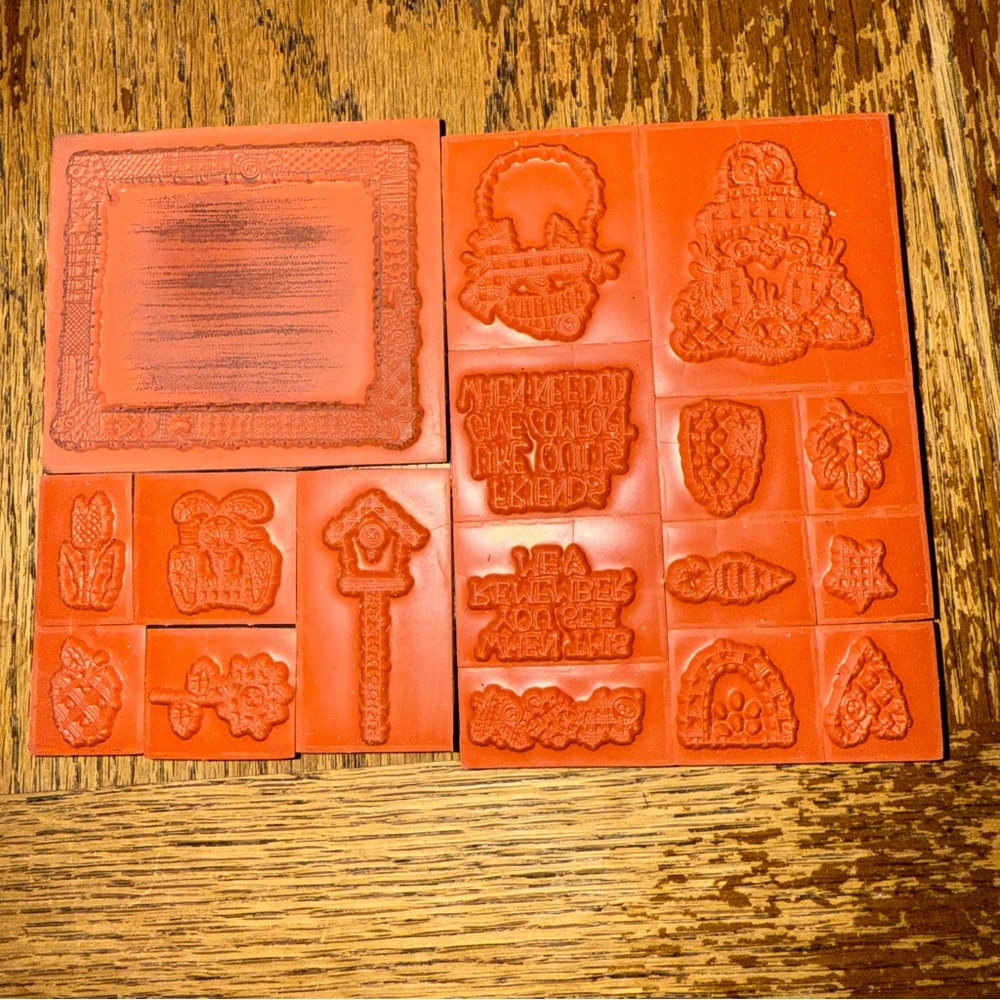 Stampin Up Quilts Give Comfort 1995 Stamp Set of 17 Vintage Stamp Set Not Mounte